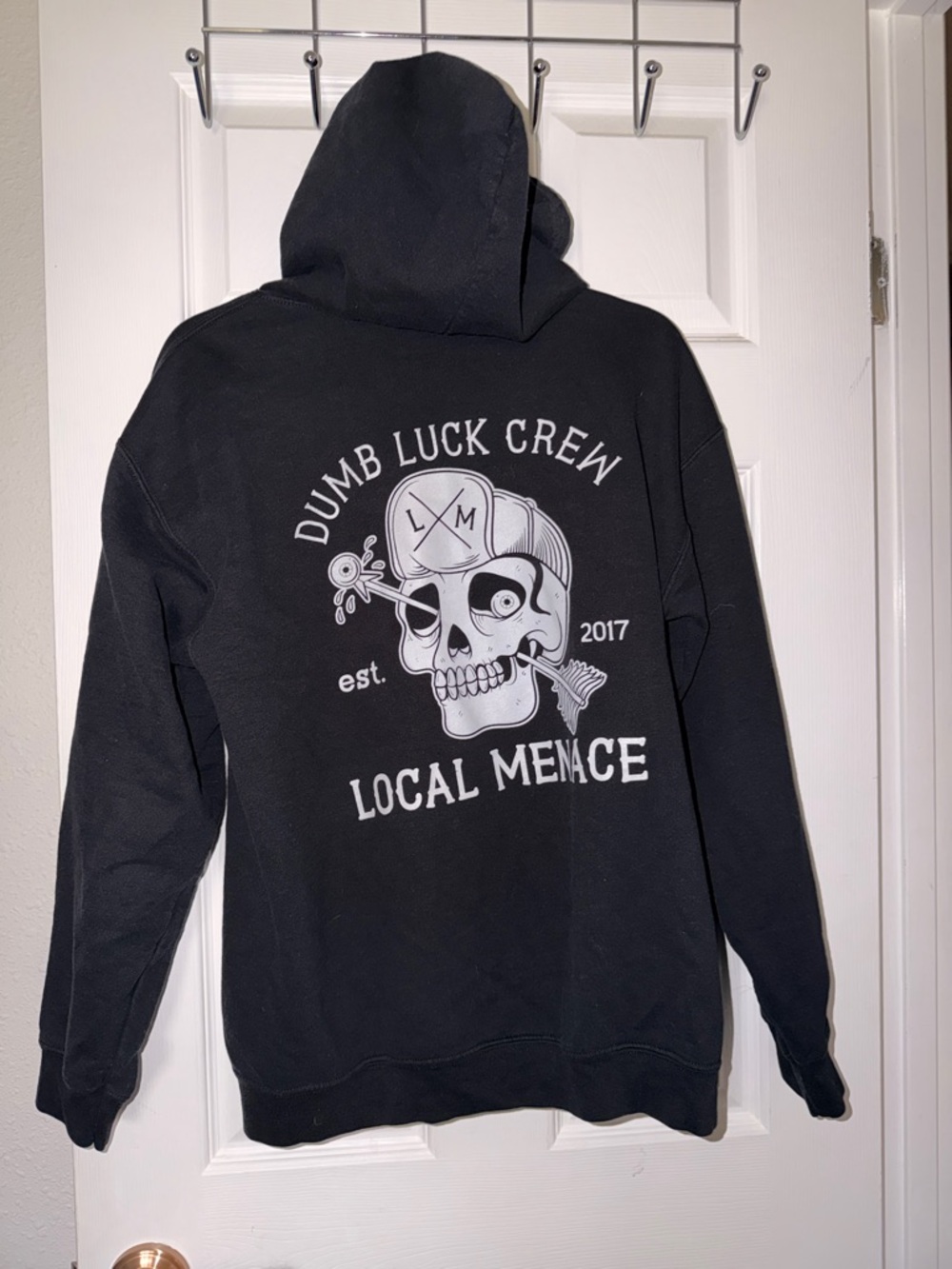 Dumb Luck Crew "Local Menace" Black Graphic Hoodie